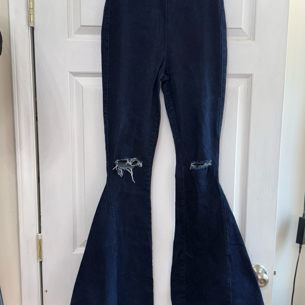 Show Me Your MuMu Dark Blue Flare Pants